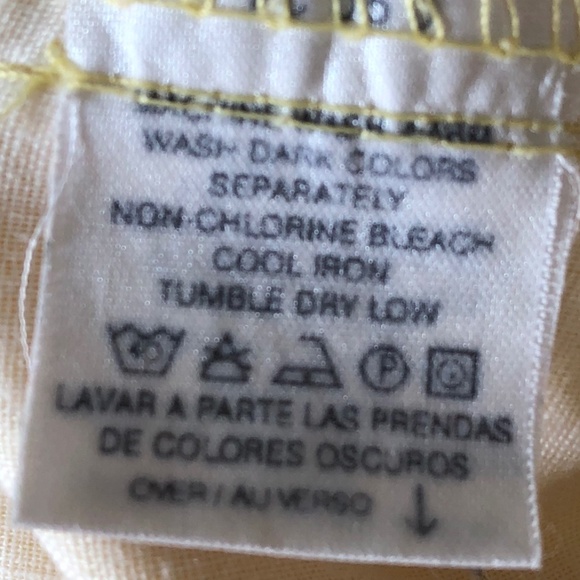 Liz Claiborne Vintage Yellow Pleated Front High Waisted Shorts Size 10 - Picture 10 of 10